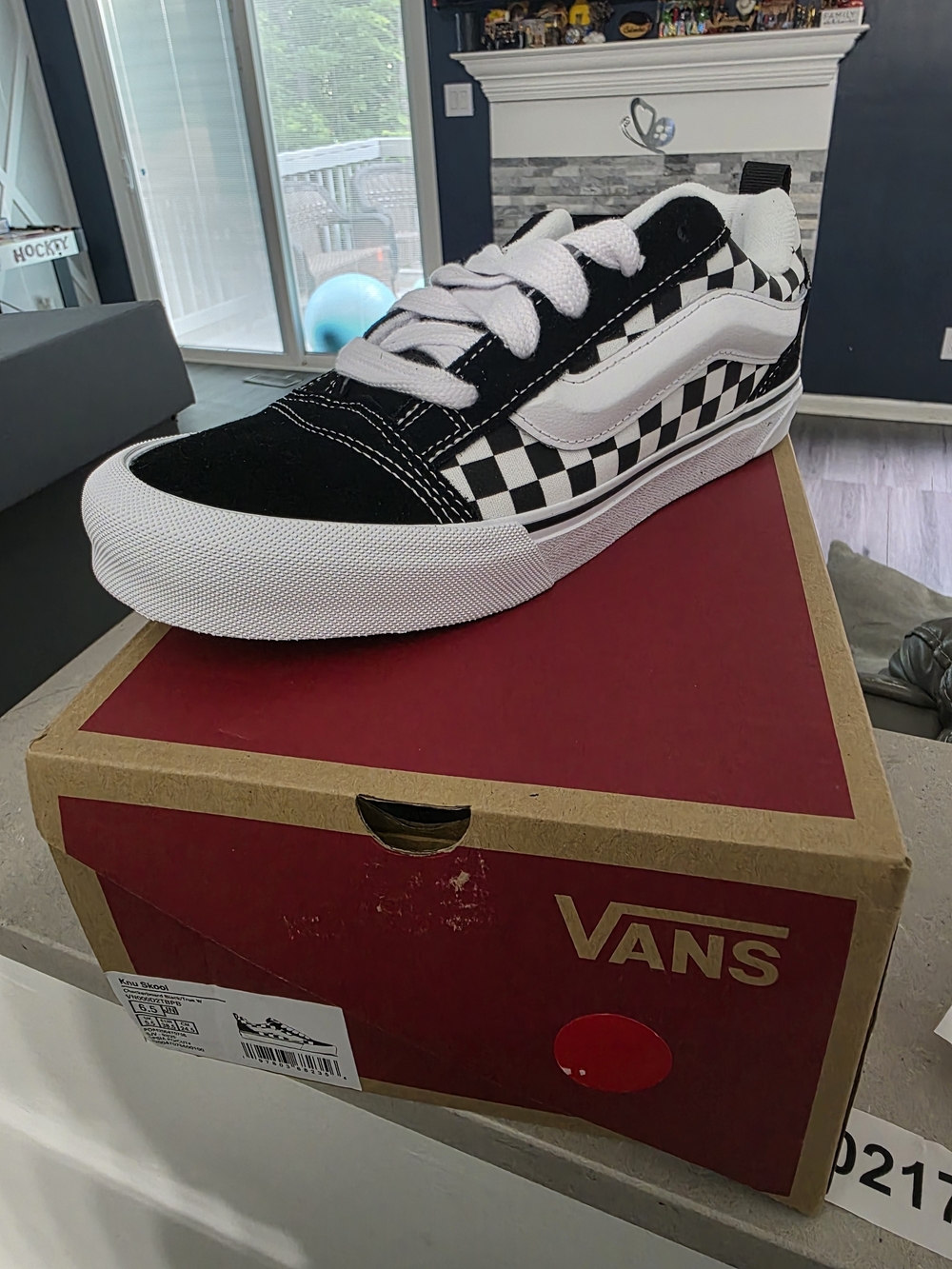 Vans Kids Checkerboard Low-Top Sneakers - Black & White